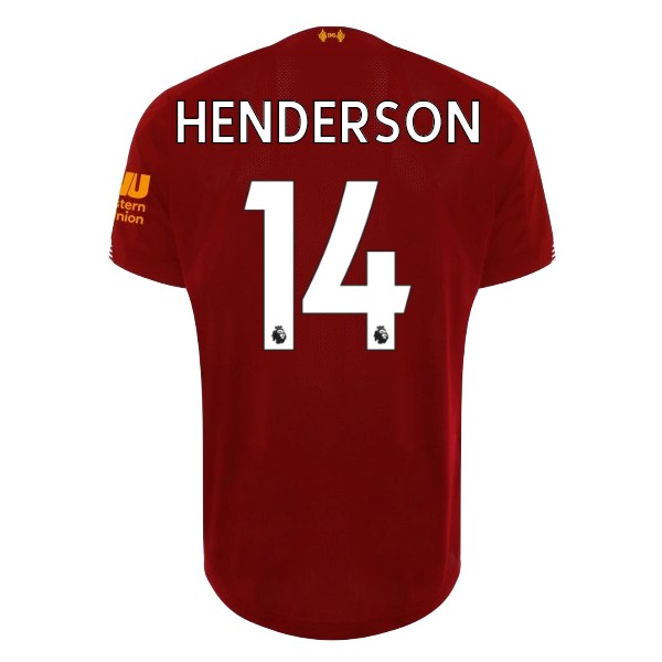 Camiseta Liverpool NO.14 Henderson Primera equipo 2019-20 Rojo
